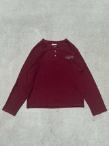 Cursive Logo Henley Neck Thermal L/S Tee