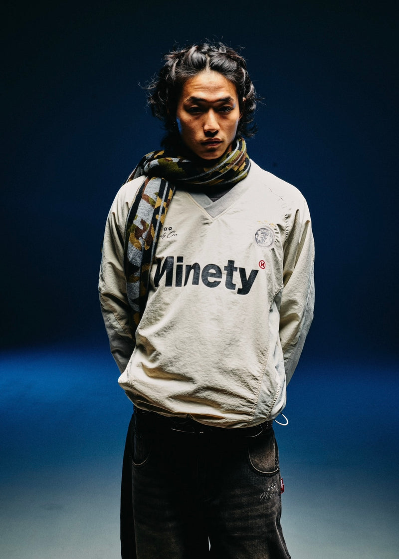 9090 Tech City Logo Nylon Pullover アイボリー City Logo Nylon Pullover – YZ