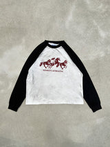 90 Horseshoe Logo Raglan L/S Tee