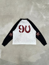 90 Horseshoe Logo Raglan L/S Tee