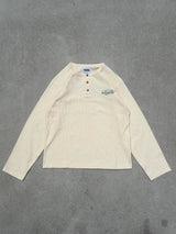 Cursive Logo Henley Neck Thermal L/S Tee