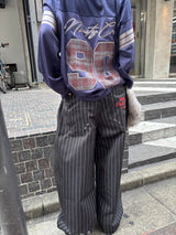 Stripe Tuck Buggy Pants