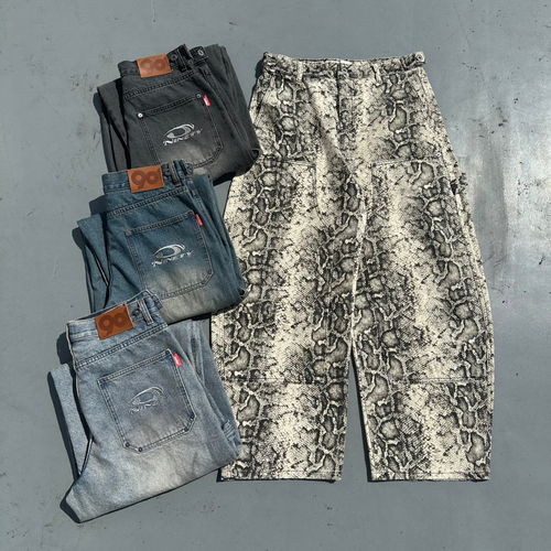 Double Knee Ballon Denim Pants – YZ Double Knee Ballon Denim Pants – YZ