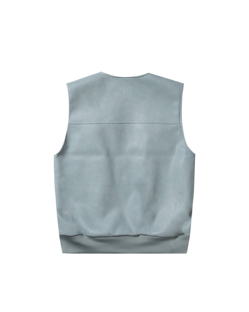 BU PU LEATHER VEST