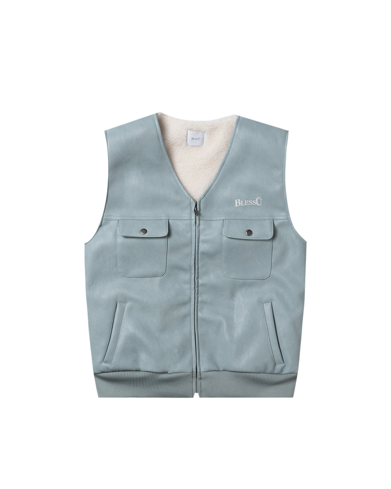 BU PU LEATHER VEST
