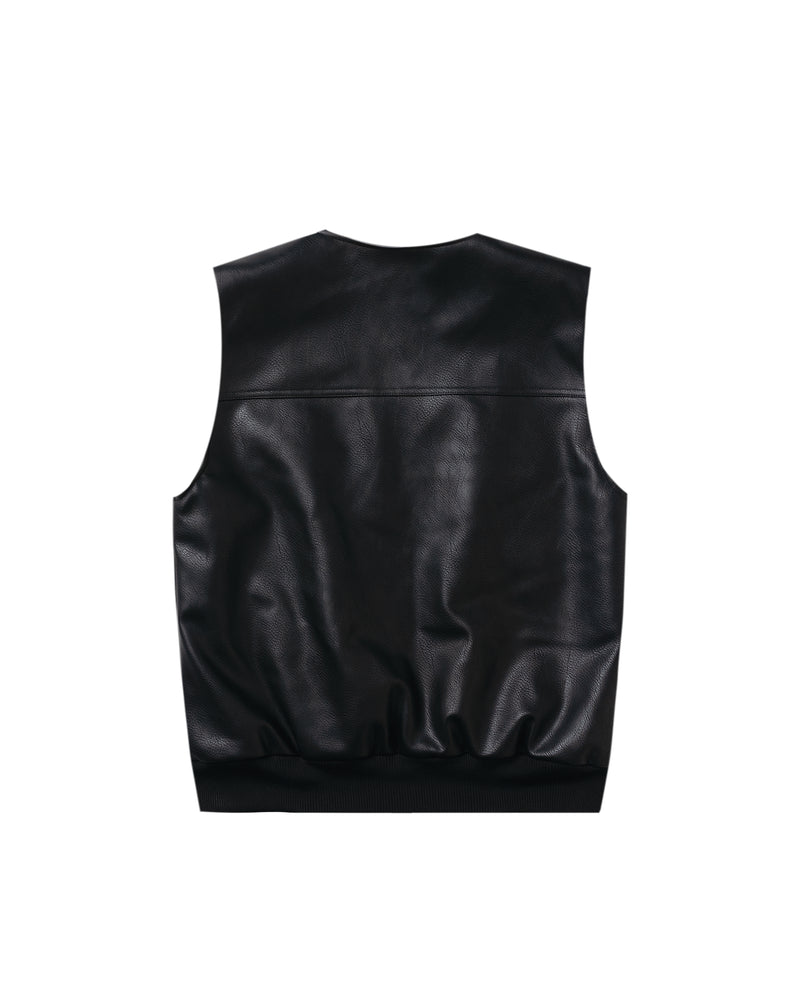 BU PU LEATHER VEST