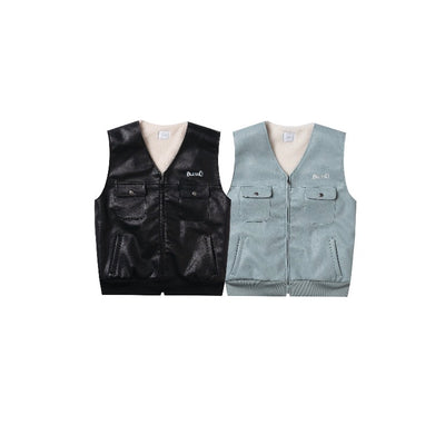 BU PU LEATHER VEST