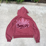 King Logo Pile Stitched Zip Hoodie