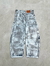 Bullet Logo Painted Dirty Denim Pants 