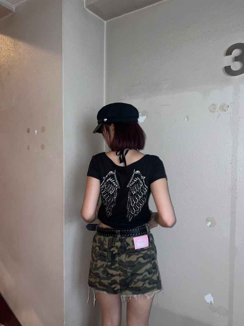 Double Waist Glitter Skirt