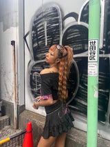 9090girl × umbro Leopard Off Shoulder Tee