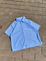 라인 스톤 SS 체크 셔츠 