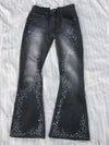 Starlight rhinestone flare denim 
