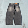 King Logo Slub Denim Buggy Pants