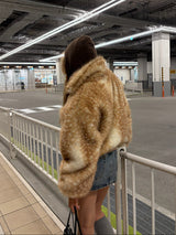 bambi fur zip jacket
