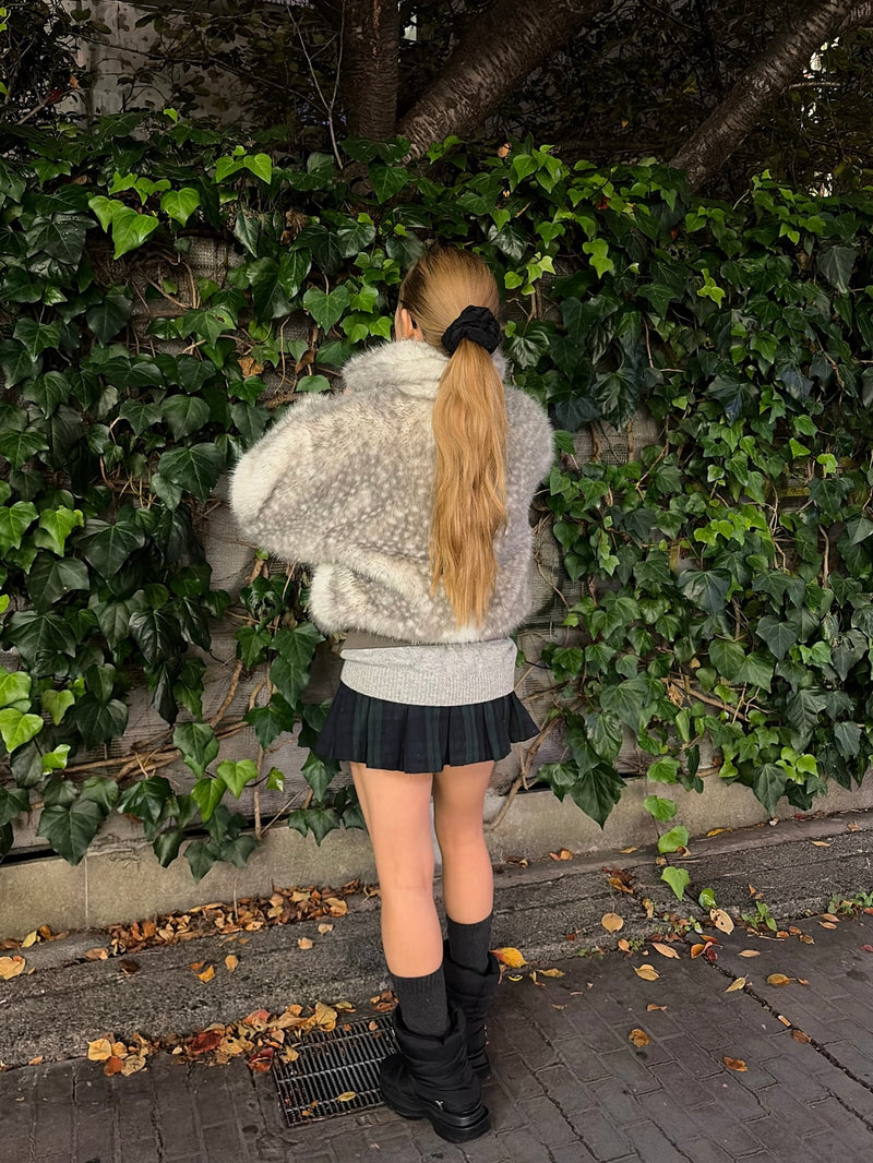 bambi fur zip jacket