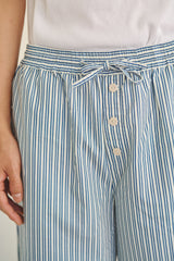 Wide Baggy Stripe Print Trousers