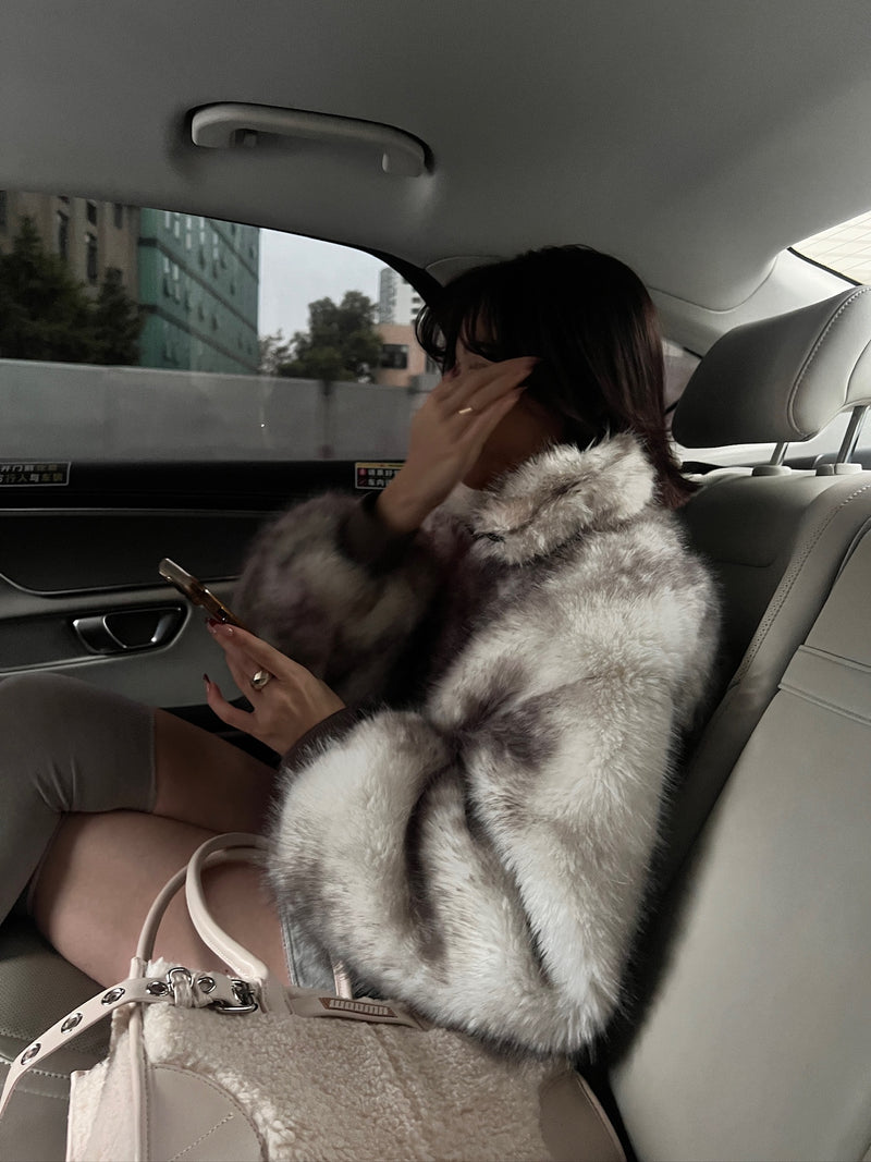 bambi fur zip jacket