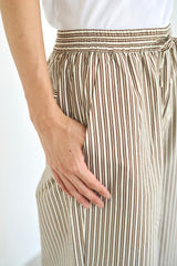 Wide Baggy Stripe Print Trousers