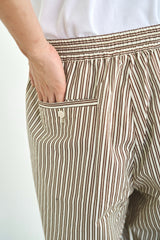 wide baggy stripe print trousers