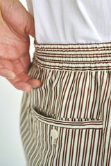 Wide Baggy Stripe Print Trousers