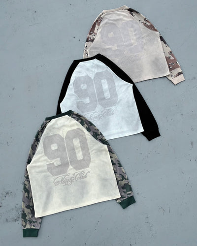 나인티 클럽 래글런 써멀 L/S 티 