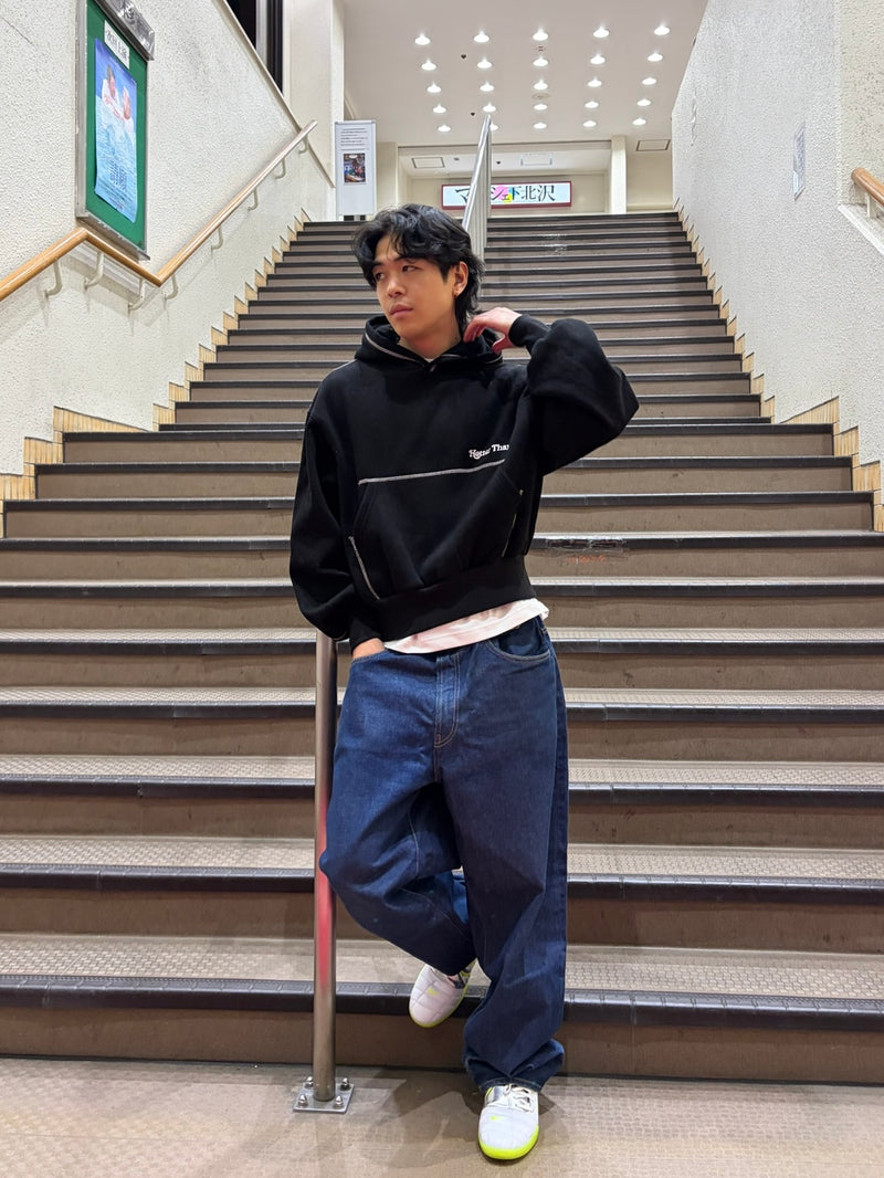 emboss heart logo hoodie