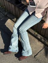 lowrise flare denim