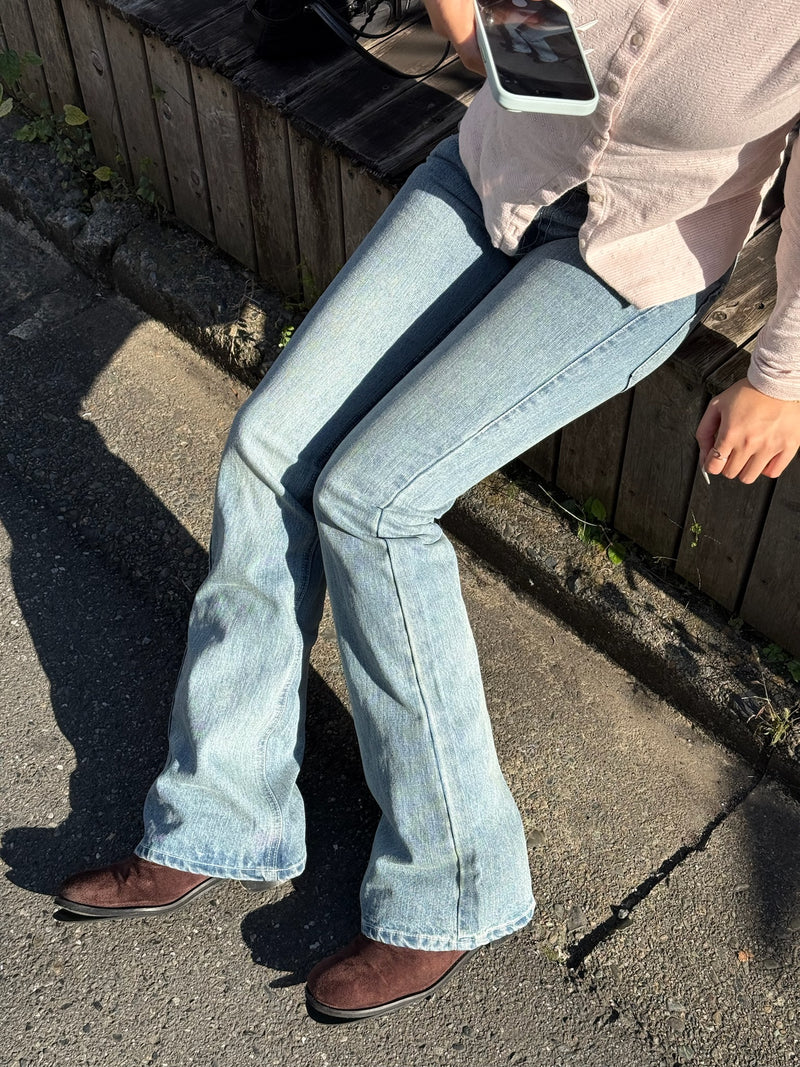 lowrise flare denim