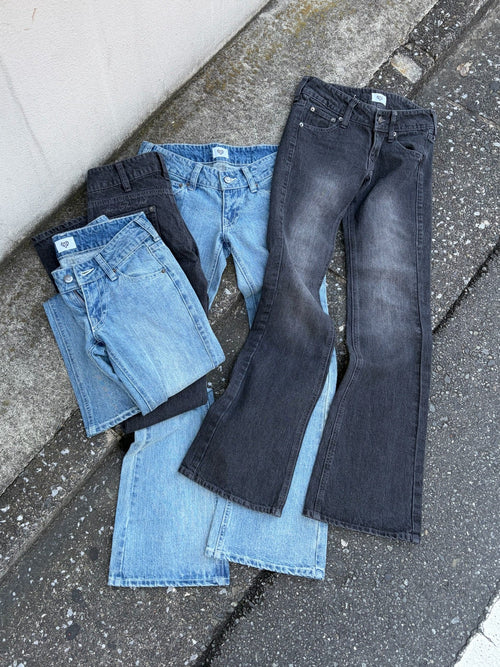 lowrise flare denim