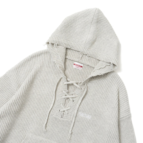 Lace-up hoodie