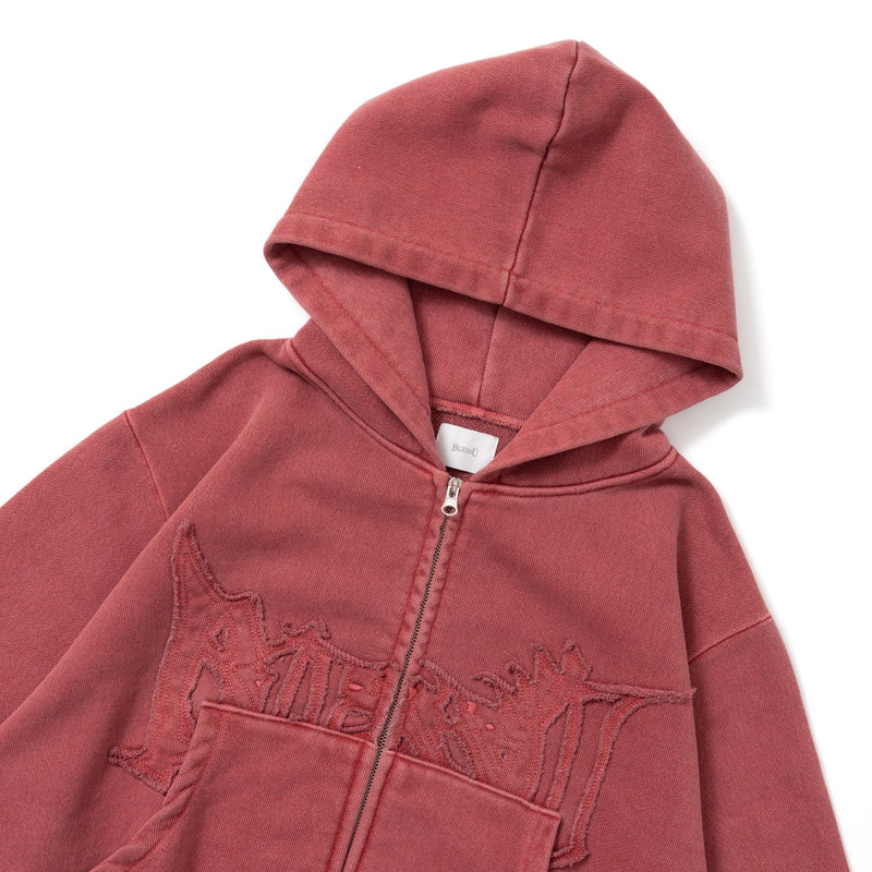 BU pigment zip hoodie