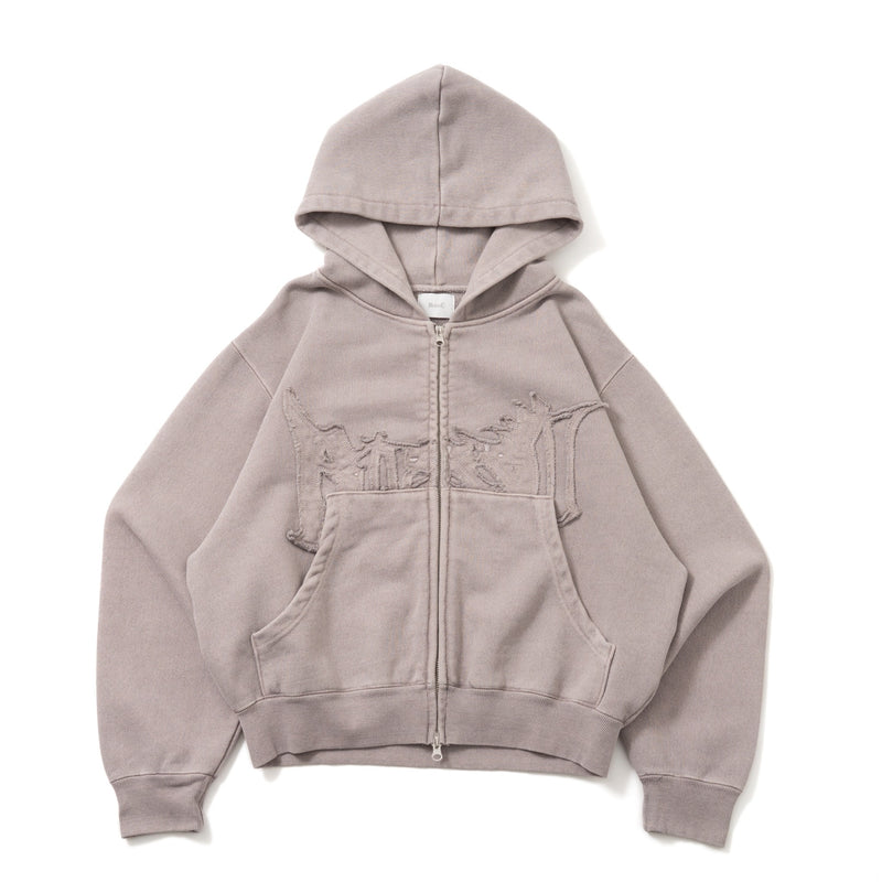 BU pigment zip hoodie