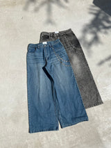 Eyelet chain denim