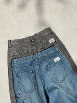 Eyelet chain denim