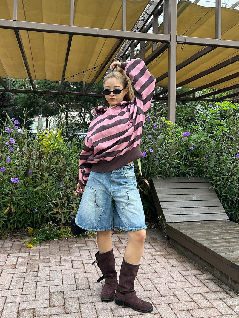 border heart logo hoodie