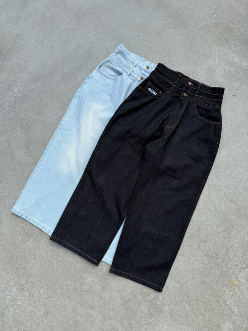 Double Waist Baggy Denim