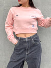 Cropped Switching Sweat