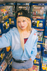 Boxy ruler zip hoodie