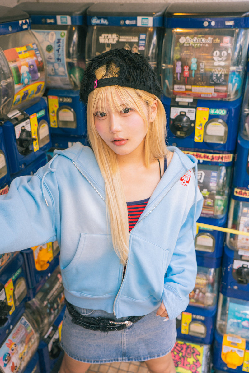 Boxy ruler zip hoodie