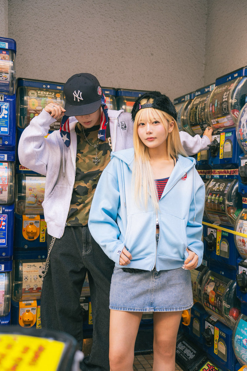 Boxy ruler zip hoodie