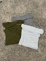 OFF SHOULDER BORDER TOPS