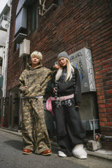 Tribal logo double knee sweat pants