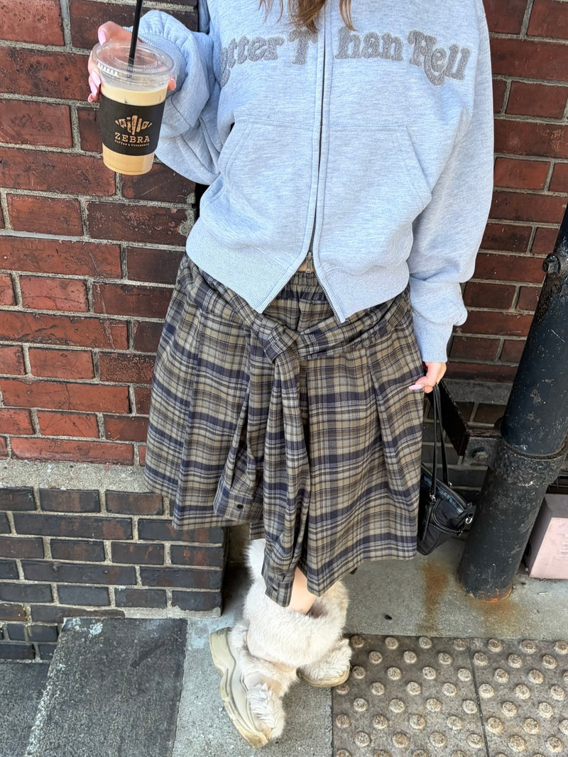 layered wrap midi skirt