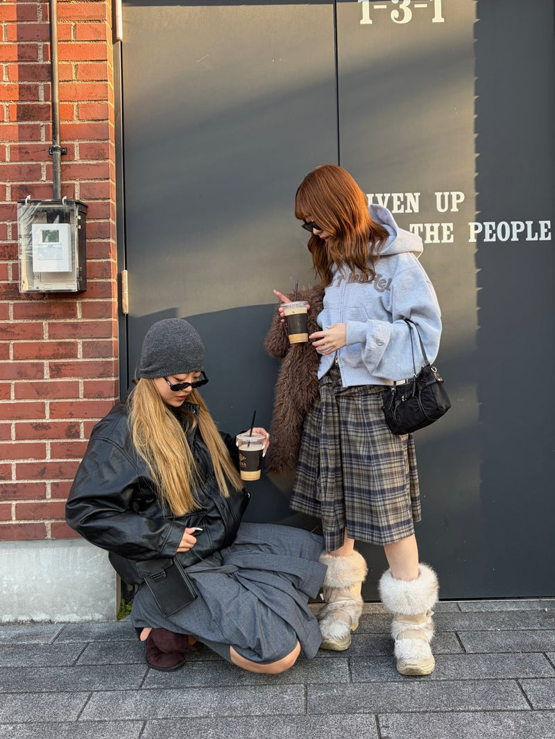 layered wrap midi skirt