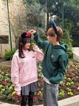 heart patch logo hoodie