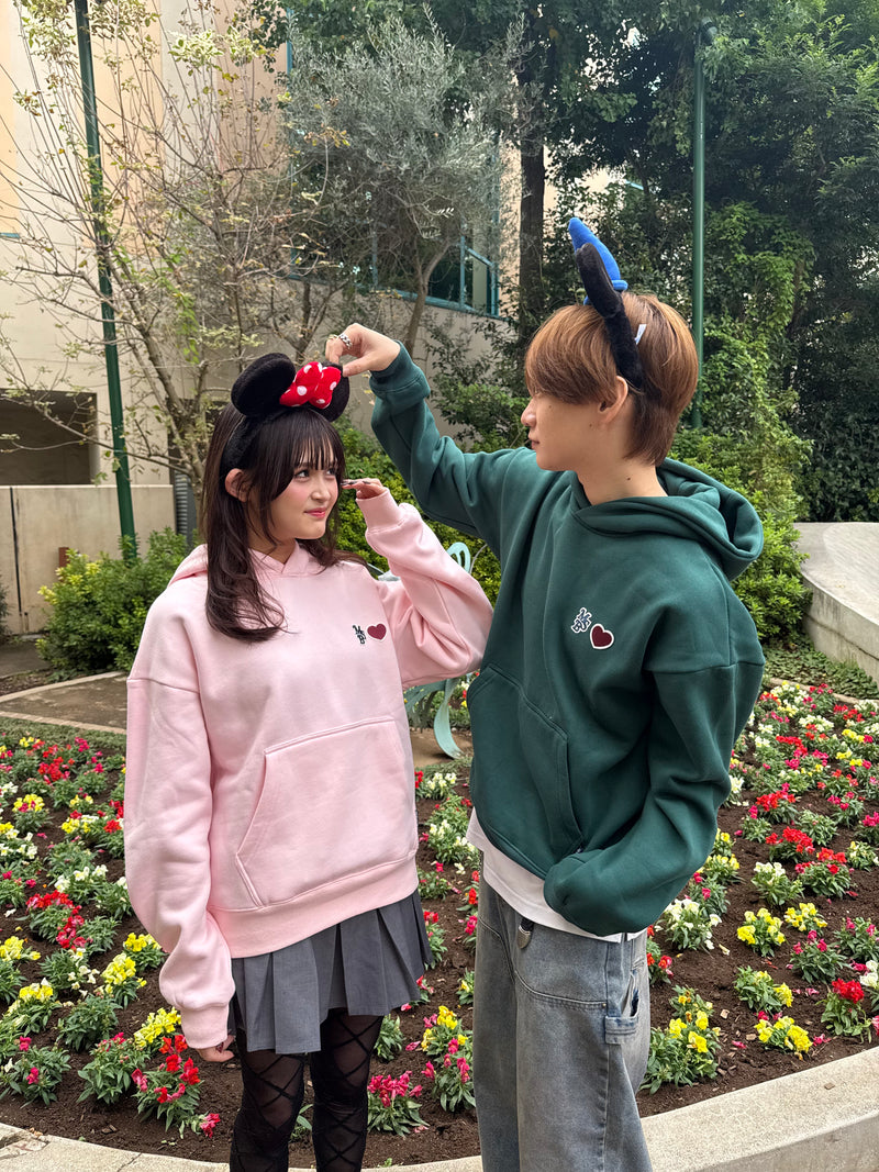 heart patch logo hoodie