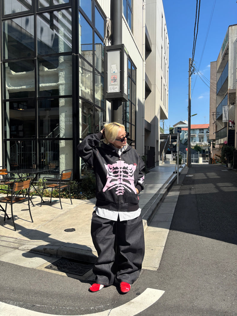 Bone Rigid Denim Zip Hoodie 