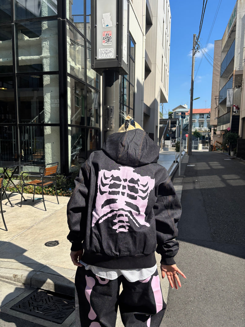 Bone Rigid Denim Zip Hoodie 