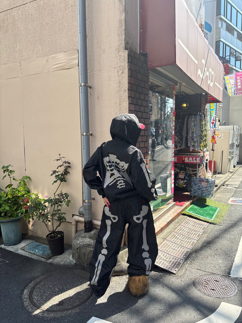 Bone Rigid Denim Zip Hoodie 